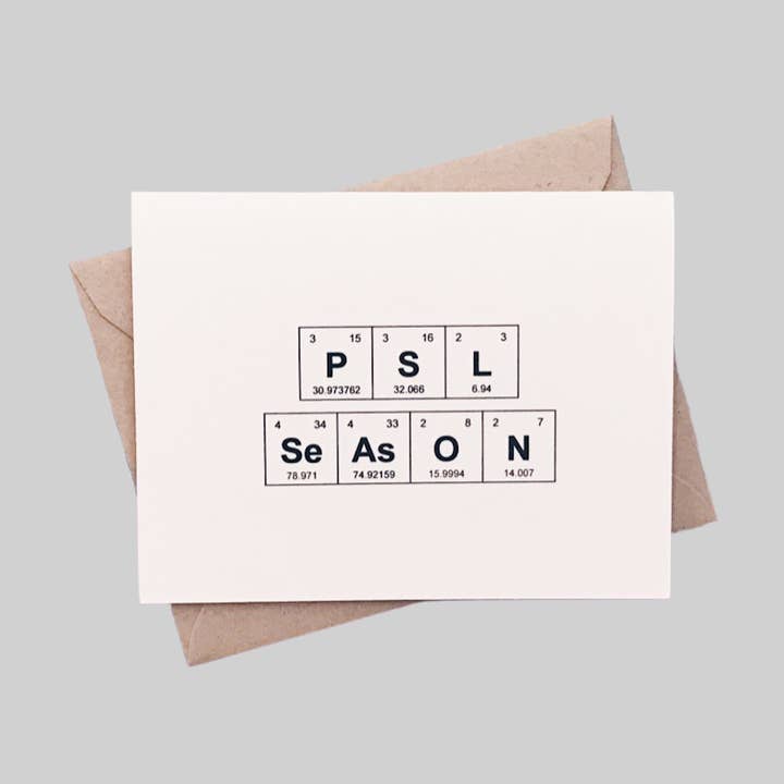 PSL-seizoen Sentimental Elements Card voor wholesale door theBird+theBeard
