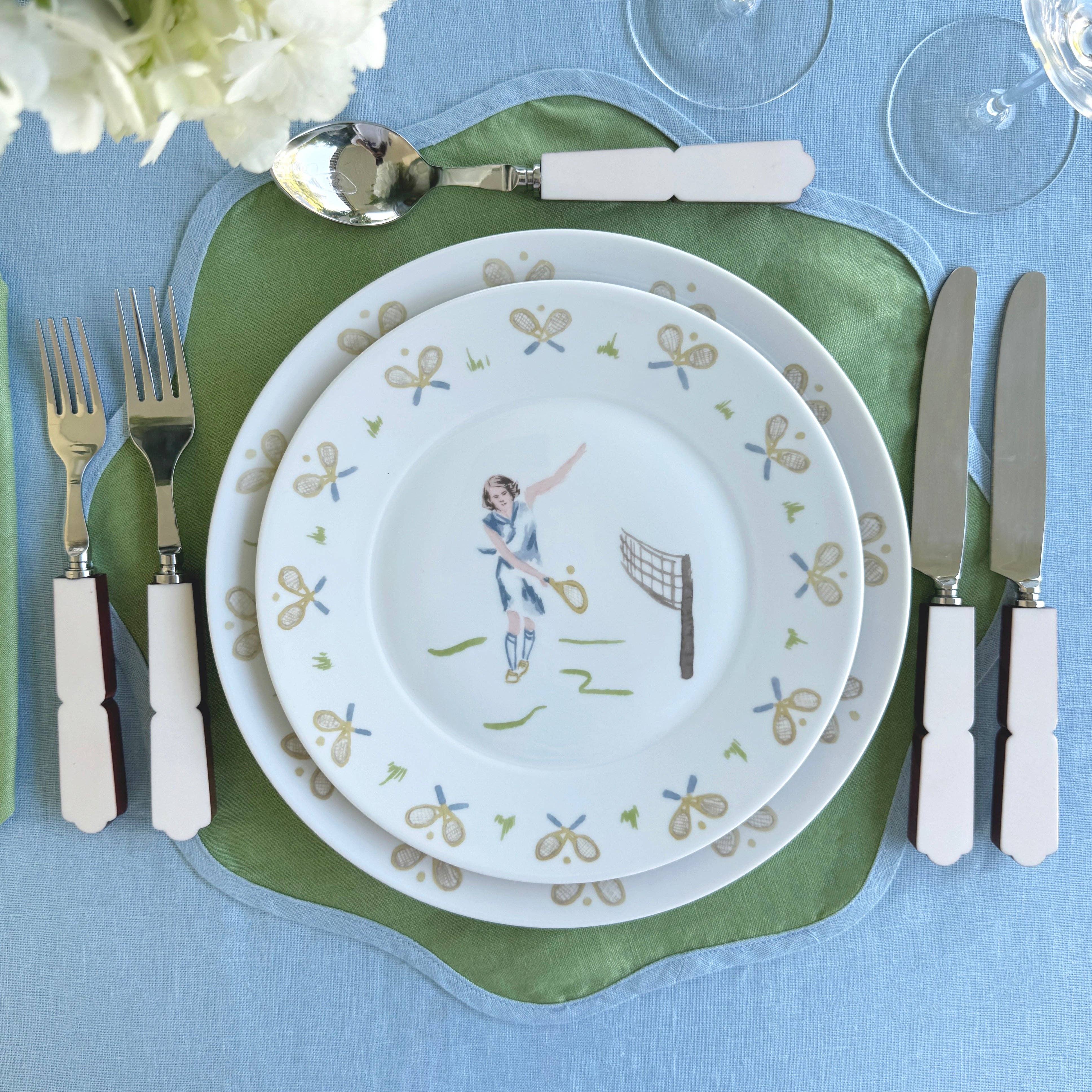 Duggan Society - Wholesale Dinner Plate - Tennis lady dinner plate (set of 4)2