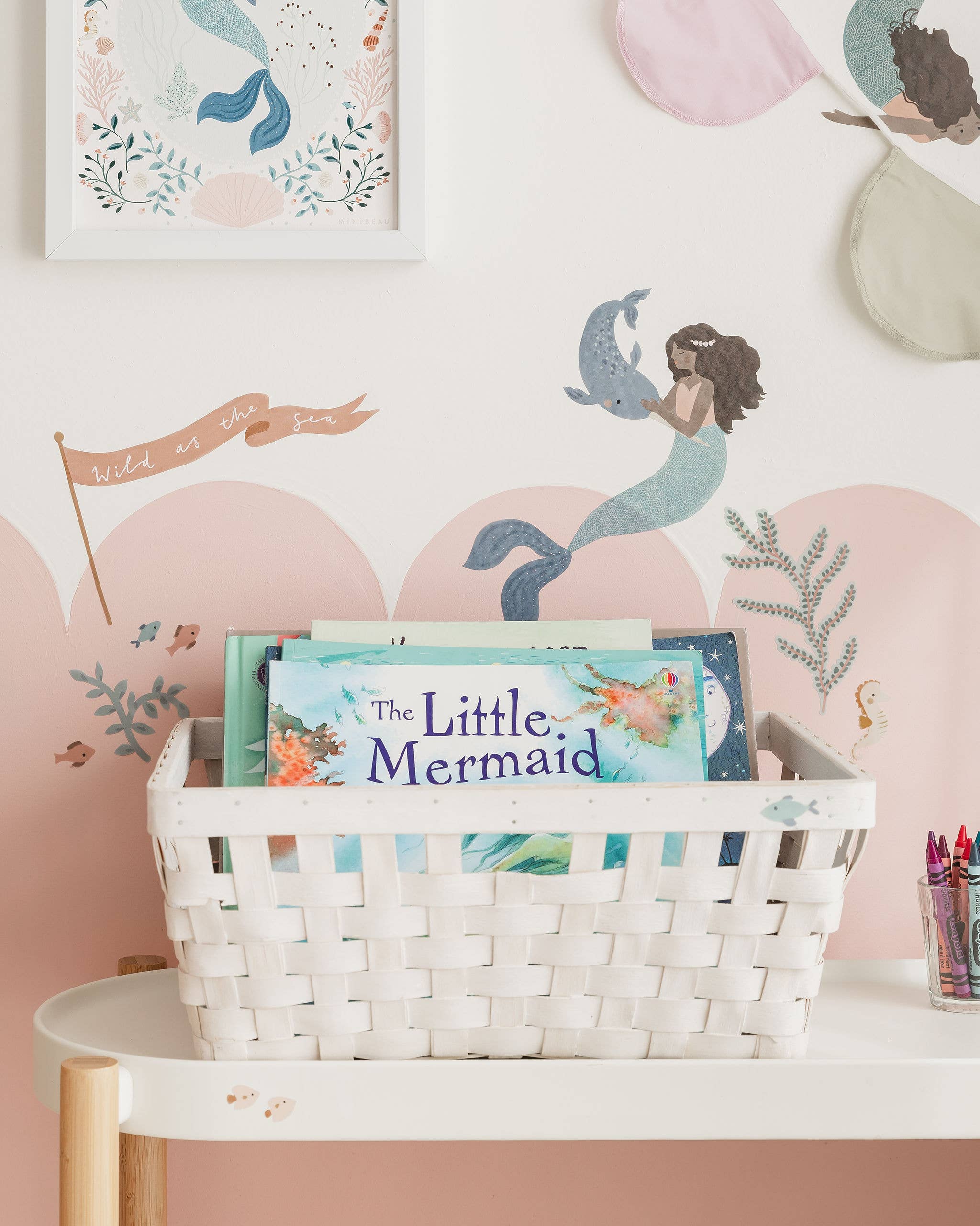 Minibeau – Großhandel Wandtattoo/-sticker – Meerjungfrau-Wandsticker | Unterwasser-Wandsticker3