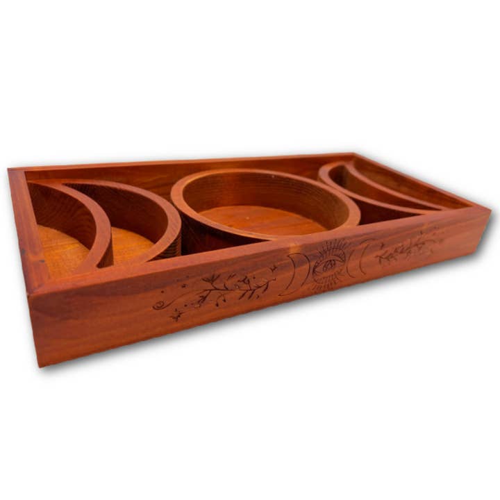 Crystal Magick Wholesale Ltd – wholesale Decorative tray – Wooden Moon Tray1