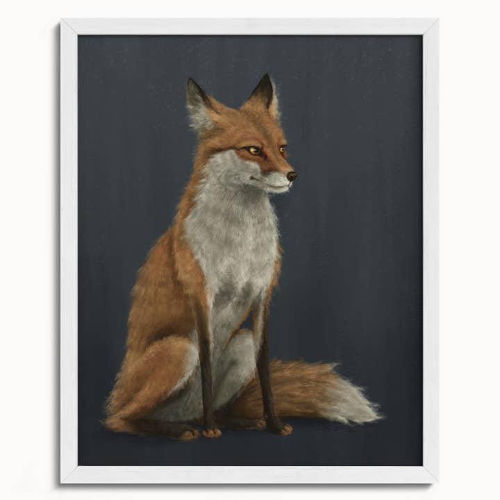 The Ugly Cat Studio - Wholesale Art Print - Red Fox Fine Art Print - Blue Edition18