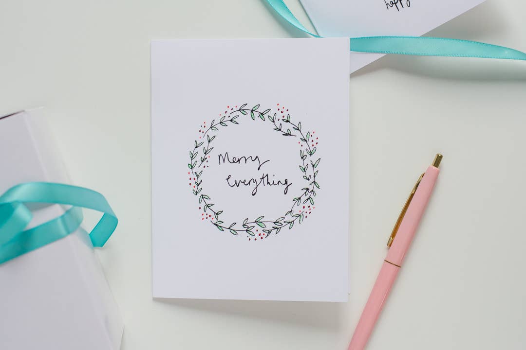 Little May Papery - Wholesale Christmas Card - Merry Everything Card1