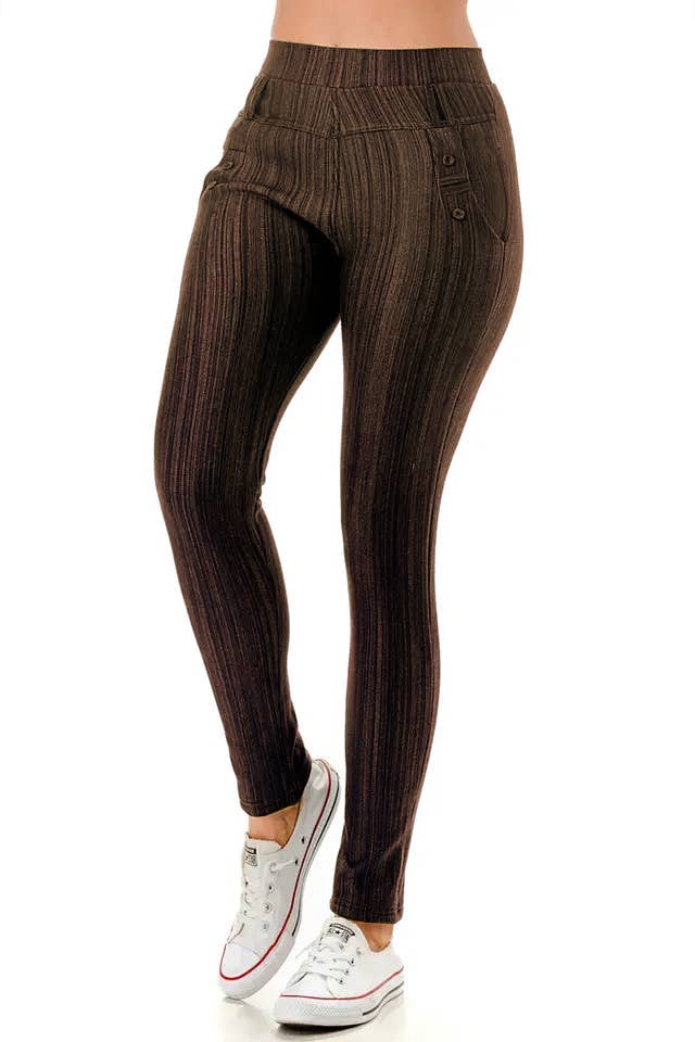 Color 5 - Wholesale Pants - Women's - Winter fur lined  warm skinny jegging pants with pockets11