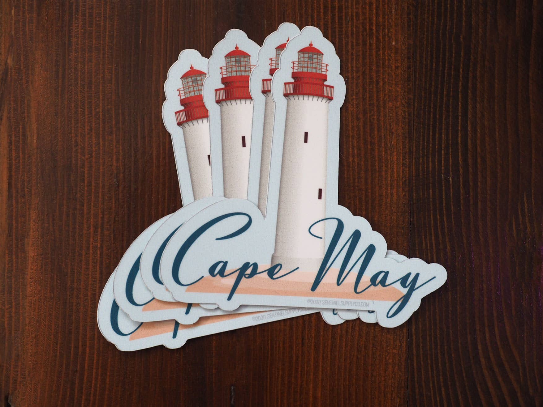 Sentinel Supply - Wholesale Sticker - Cape May NJ Sticker with Cape May Lighthouse8