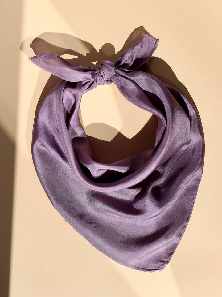 Silk Scarf - Naturally Dyed - Violet for wholesale by Marram