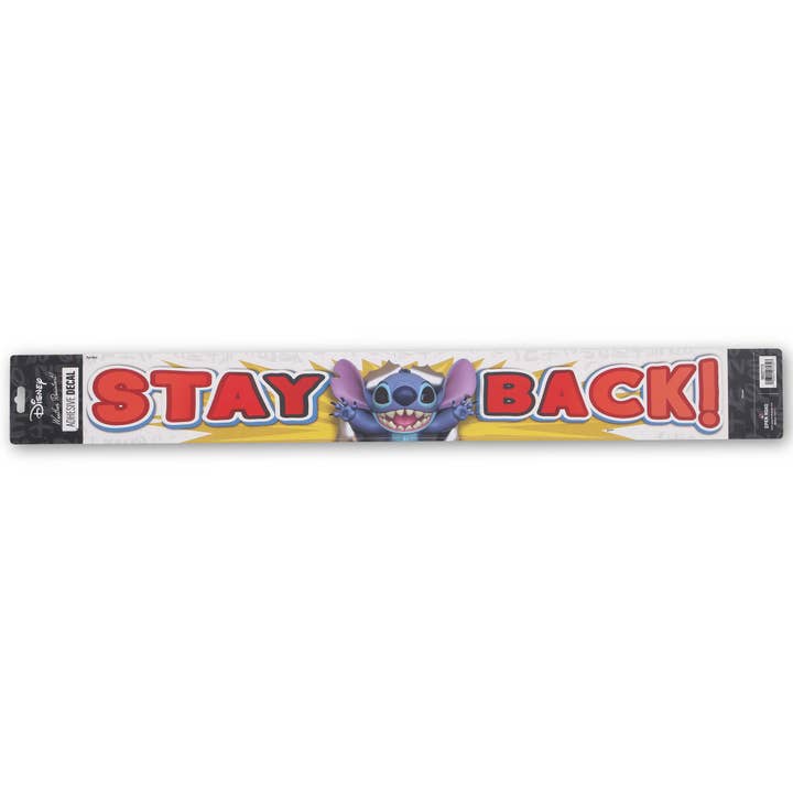 Disney Stitch Stay Back Long Adhesive Decal for wholesale by Open Road Brands, LLC