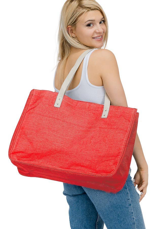 Cap Zone - Wholesale Draagtas - Dames - Denim Canvas Oversized Tas2