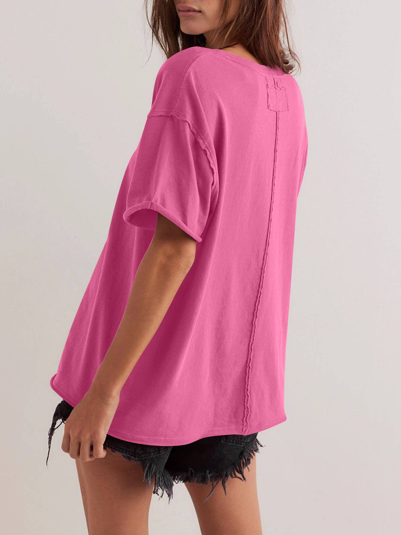 Rosa Clothing - Wholesale T-Shirt - Women's - Loose Fit Oversized Basic Tee7