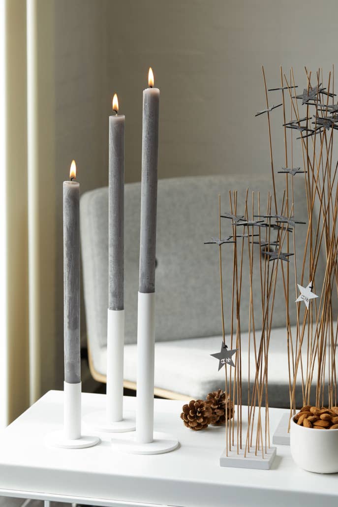 Lübech Living - Wholesale Candle Holder - Taper Candle Holder, White1