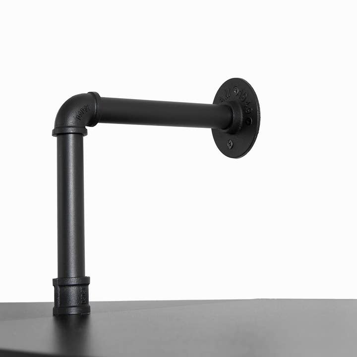 39F Inc. - Wholesale Coat Rack - Black Industrial Rack - 118.3", Reversible, LED & Shelves5