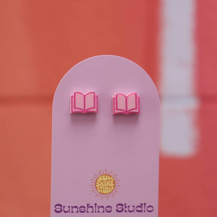 Sunshine Studio - Wholesale Stud/Post Earrings - Open Book Tiny Stud Earrings29