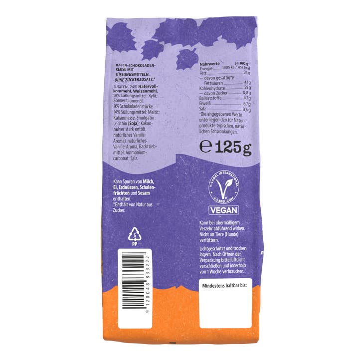 Birkengold - Wholesale Cookie - Birkengold chocolate cookies with xylitol 125g1