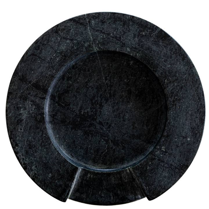 Luxe B Co - Wholesale Spoon Rest - Turned Emerald Green Marble Round Spoon Rest1