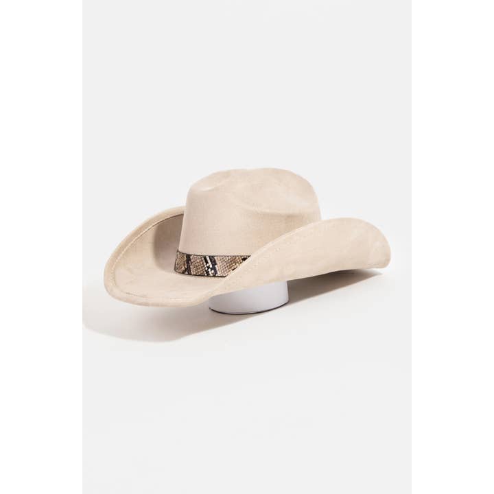 Collections by Fame Accessories - Wholesale Cowboy Hat - Women's - Western Snake Band Cowboy Hat