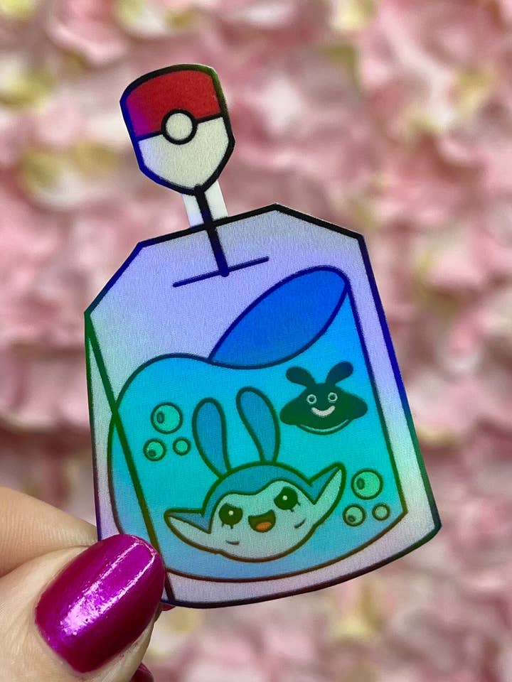 Autocolantes Holográficos Kawaii Poke Dessert Artesanais por atacado de 13resinswhy