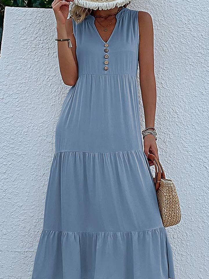 Lily Clothing - Vente Robe – femme - ROBE DÉCONTRACTÉE SANS MANCHES DE COULEUR UNIE _CWDSD28224