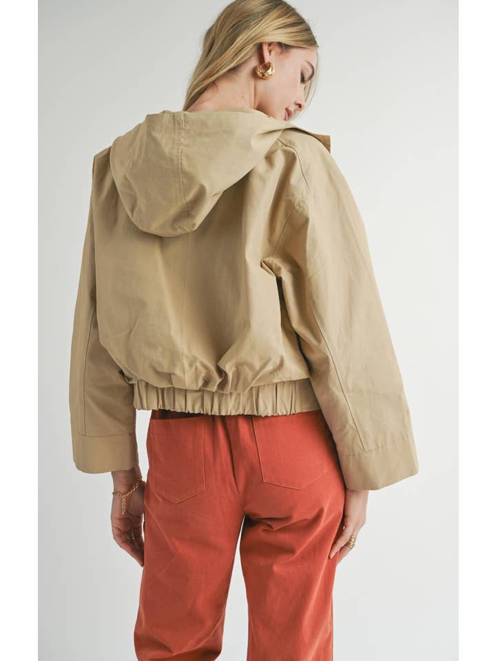 Sadie & Sage - Wholesale Jacket - Women's - Olsen Buttoned Jacket W Hood: KHAKI