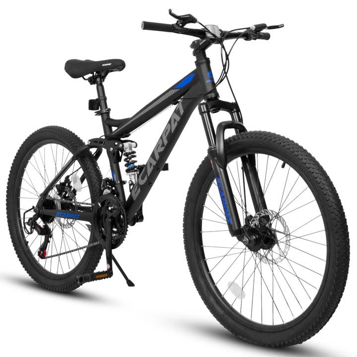 39F Inc. - Wholesale Biking Accessories - 26in 21-Speed Full Suspension Mountain Bike with Disc Brakes