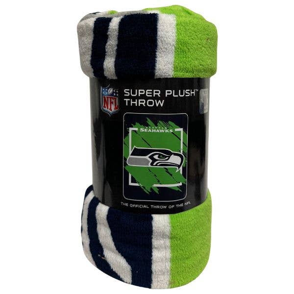 Seattle Seahawks Blankets - 46"x60" Super Plush - DIMENSION for wholesale by St. Louis Wholesale LLC