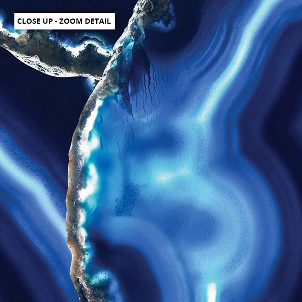 PRINT AND PROPER - Wholesale Art Print - Agate Slice Wall Art. Blue and Green Print. Modern Art Print2