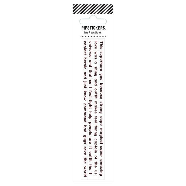 Pipsticks - Wholesale Sticker - SALE Superhero Words