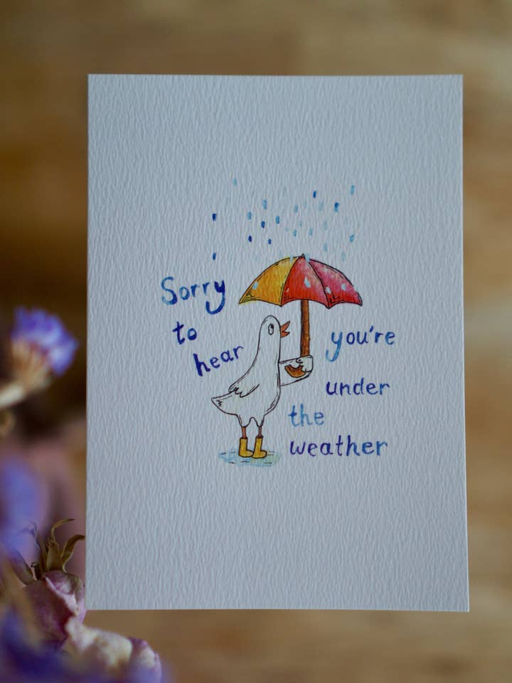 Sorry to hear you're under the weather card for wholesale by Bowlt Studios