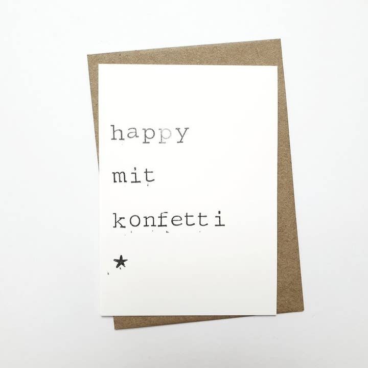 Happy With Confetti for wholesale by By Mar Postcards