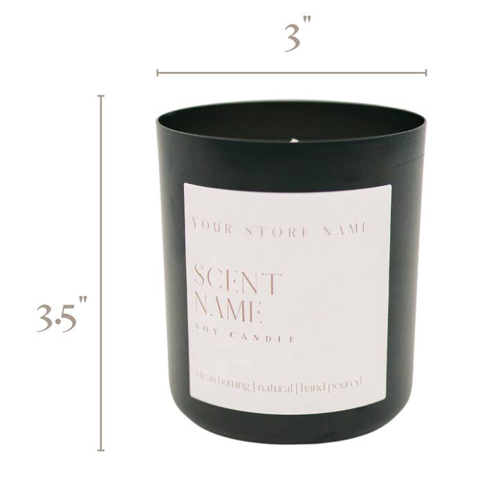 River Birch Candles - Wholesale Jar/filled candle - 13 oz Unlabeled Black Metal Tumbler-Soy Candle-Private Label6