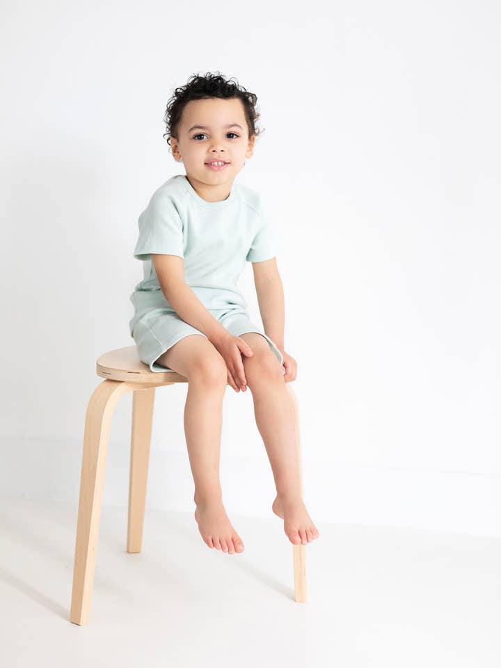 DreamBuy - Wholesale Lounge Set - Kids - Pink Ballerina Unbranded Summer Ribbed Lounge Set Unisex Pyj