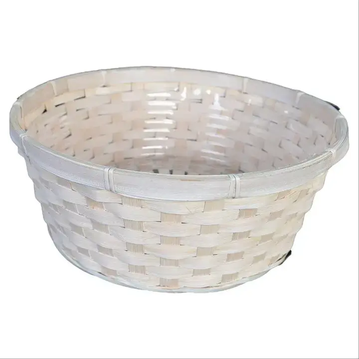 SWS BASKETS AND HOME DECOR - Wholesale Plant Pot - Bamboo Basket Floral Accessories Containers with Liner-8"0