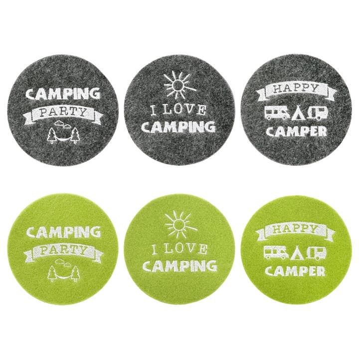 Coaster Happy Camper 6-assorted dark gray; light green, PU 48 for wholesale on Faire