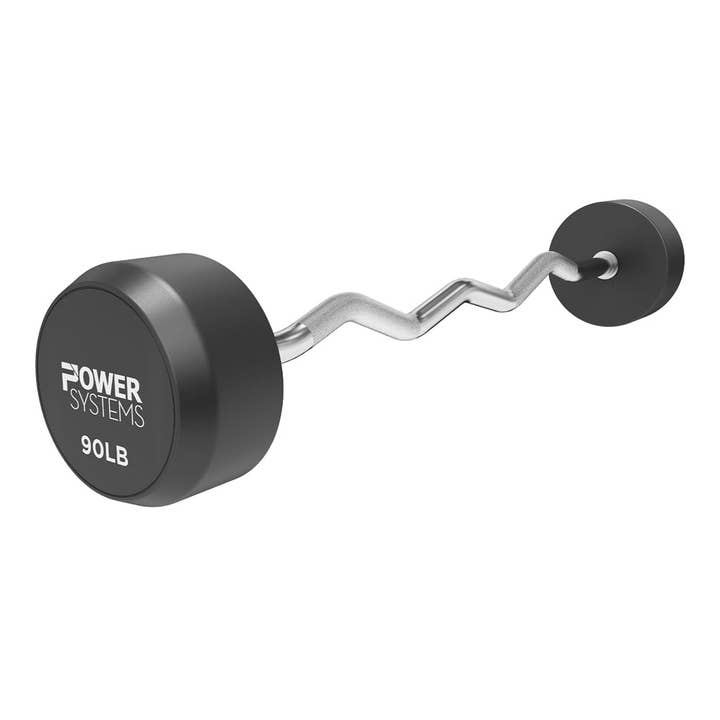 Pro-Style Fixed Barbell w/EZ Curl Handle for Home Gym for wholesale by Power Systems