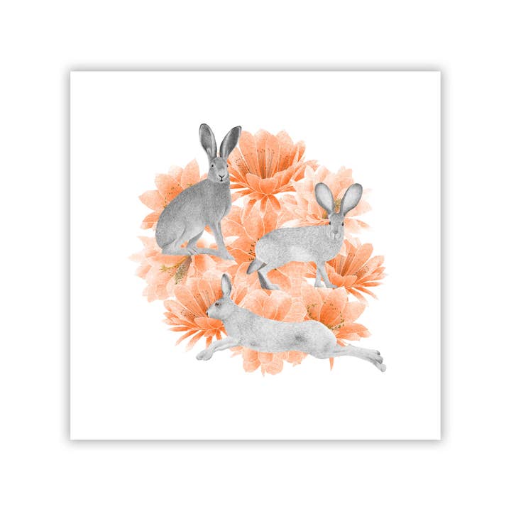 Desert Jackrabbit Fine Art Giclee Print for wholesale by Stacy Hsu Design & Illustration