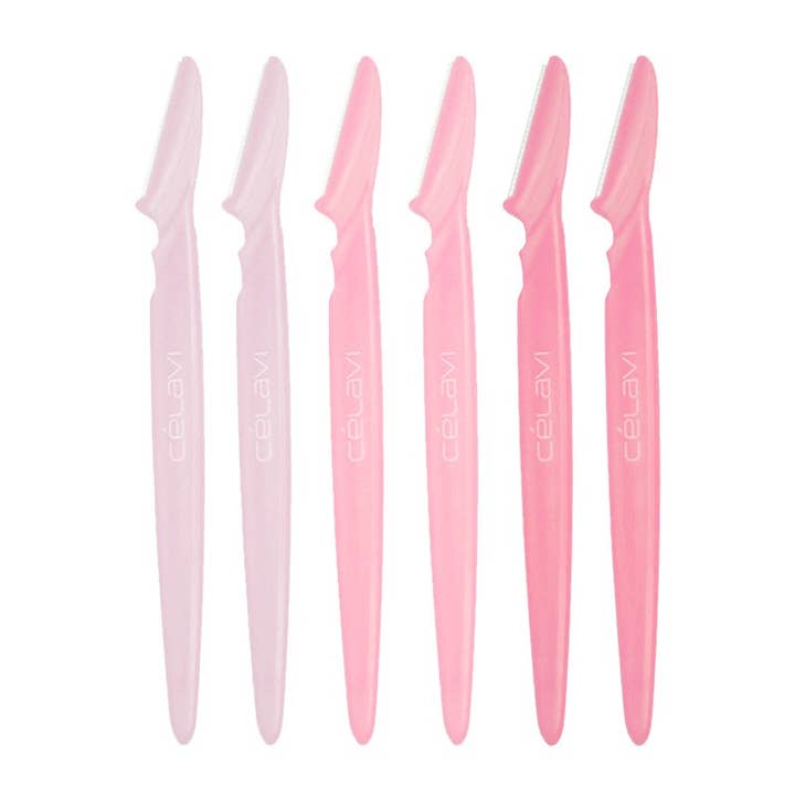 PINEAPPLE Beauty - Wholesale Eyebrow Razor/Shaper - Celavi RZC008BU Pink Multi-Purpose Eyebrow Razor - 6 pcs