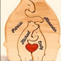 Candles Meta - Wholesale Decorative Tabletop Object - Warm Family Mother's Day Wooden Hug Bear Desk Accessory