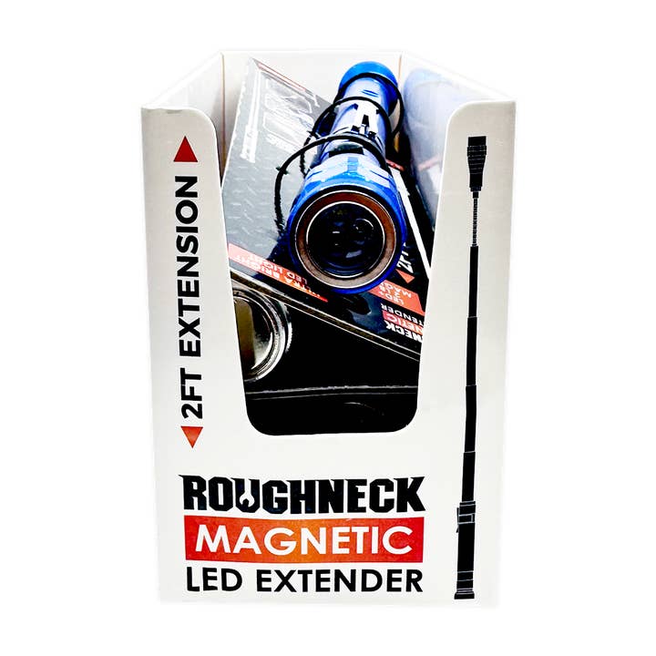 Novelty Brands - Wholesale Handheld Flashlight - Roughneck Magnetic LED Extender 2 ft Multi Tool - 4/Display4