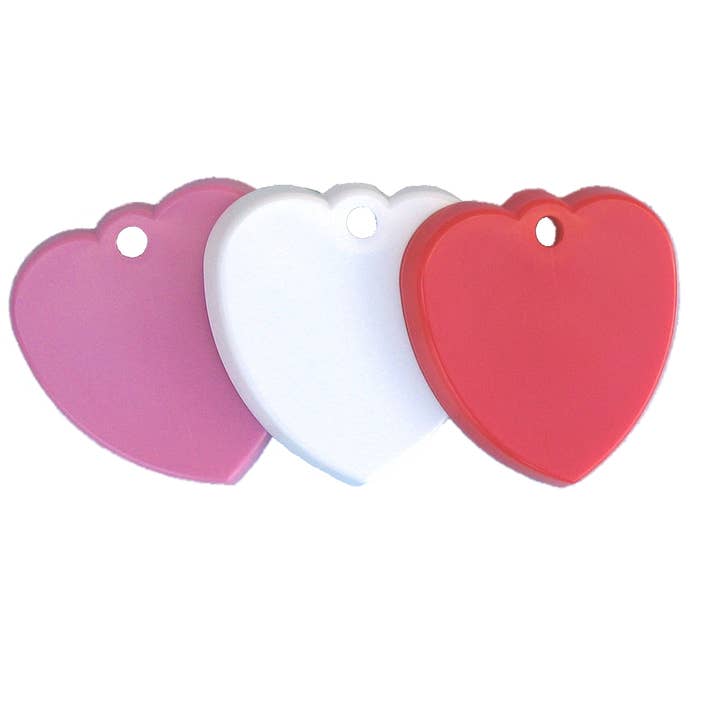 100 Gram Balloon Weight - Heart Shape - Red, White, Pink for wholesale by Control Balloon Products