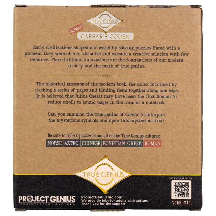 Project Genius - Wholesale Puzzle - Adult - Caesar's Codex WoodenPuzzle Box8