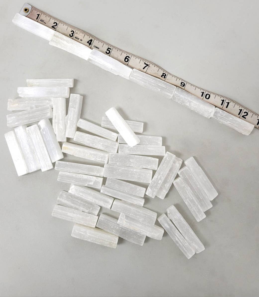 Casablanca Exports - Wholesale Spiritual Stone/Crystal - 8cm  Raw Selenite Sticks - KILO1