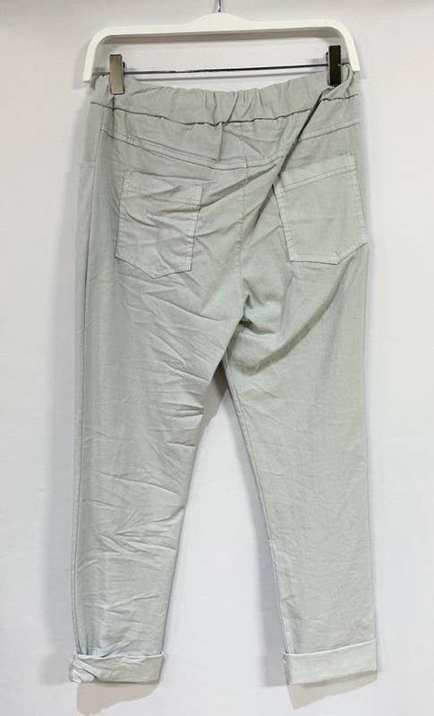 VENTI6 – Großhandel Hose – Damen – SOLIDE KNITTERFALTEN-JOGGER MIT KORDELZUG (50060)32