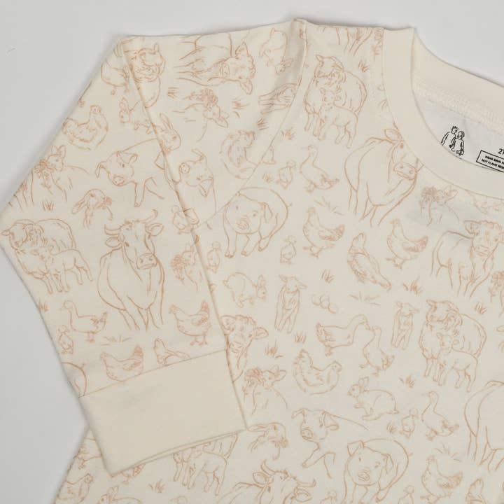 2 Piece Farm Animal Pajama for wholesale by Mady & Max