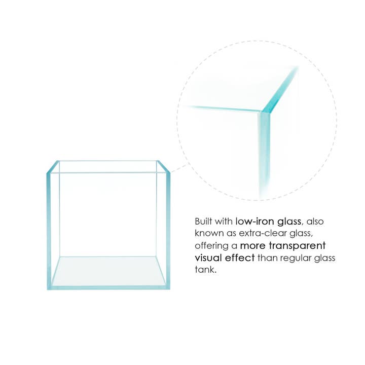 HIRO AQUATICS - Wholesale Terrarium - 7 Gallon Nano Tall Rimless Glass Aquarium, w/ Lids Options2