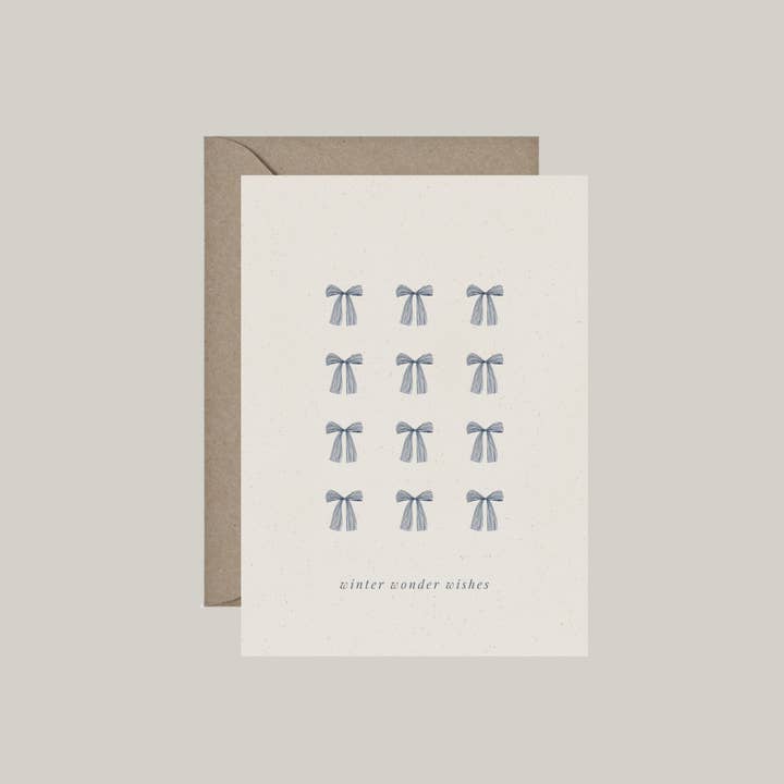 Gevouwen kaart met envelop | winter wonder wishes voor wholesale door De Papierboetiek