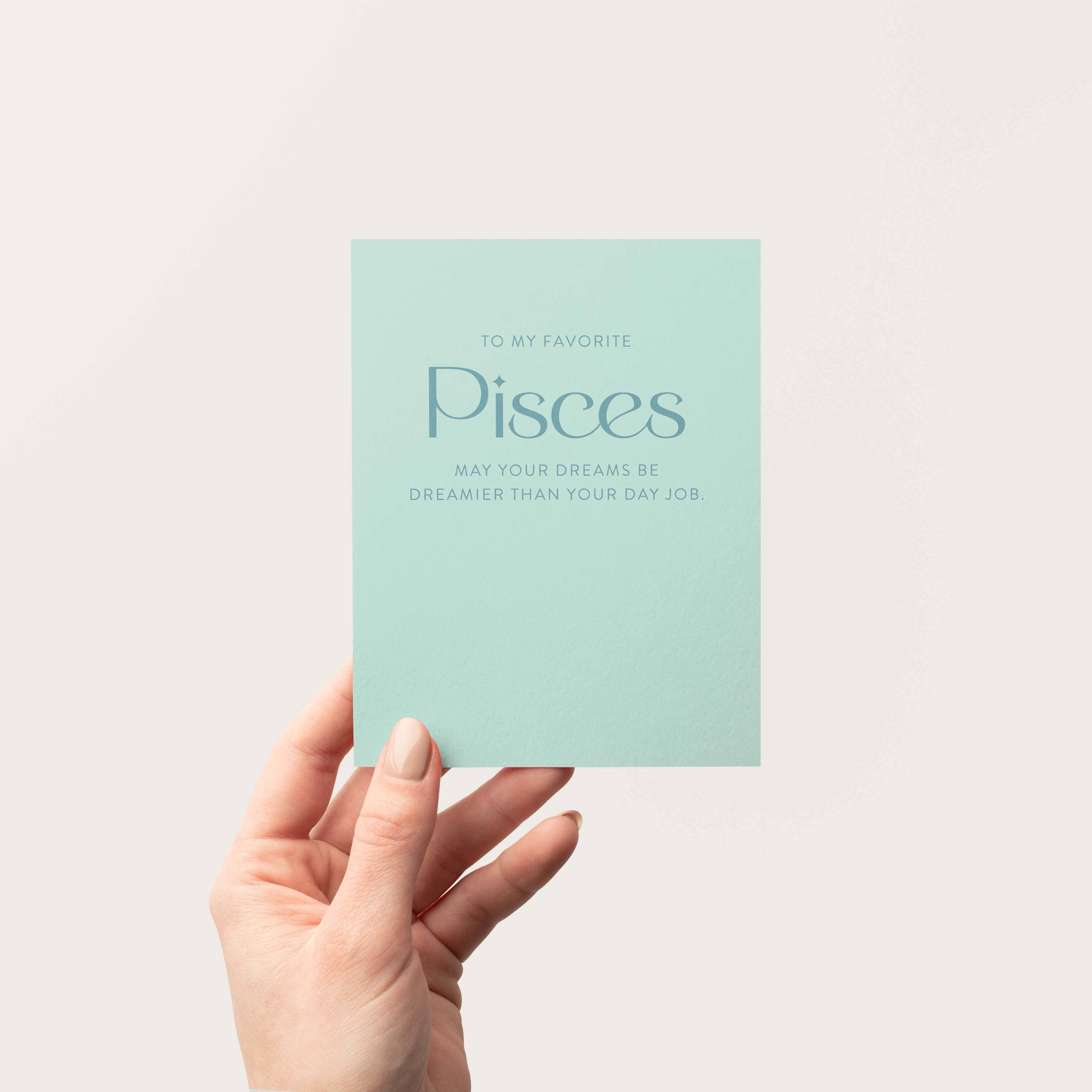 Blú Rose - Wholesale Birthday Card - My Favorite Pisces Zodiac Greeting Card2