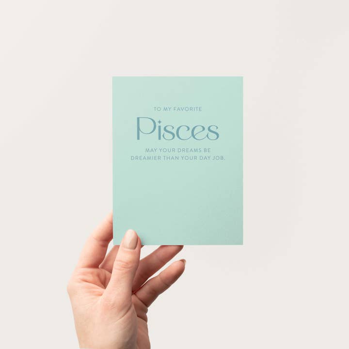 Blú Rose - Wholesale Birthday Card - My Favorite Pisces Zodiac Greeting Card2