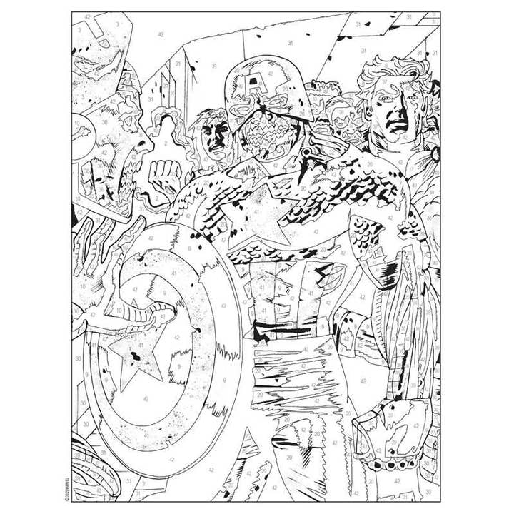 Simon & Schuster - Wholesale Coloring & Activity Book - Adult - Marvel Zombies Color-by-Number by Editors of Thunder Bay Press9