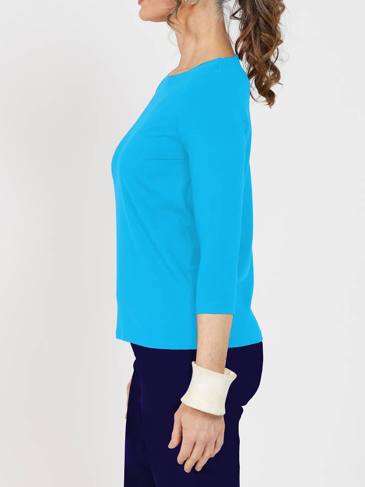 ANDIAMO - Wholesale T-shirt – women's - Jersey 3/4 Boat Tee12