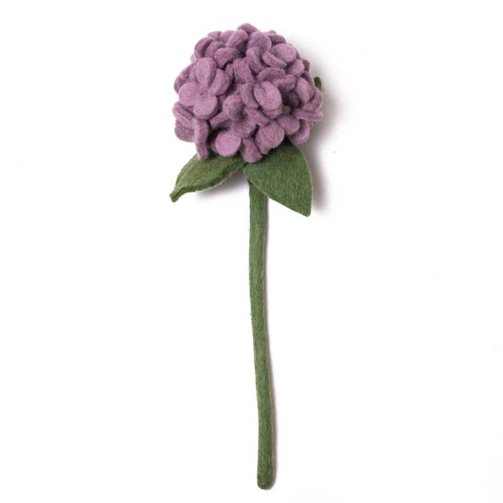 Felt Hydrangea Flower for wholesale by Global Goods Partners