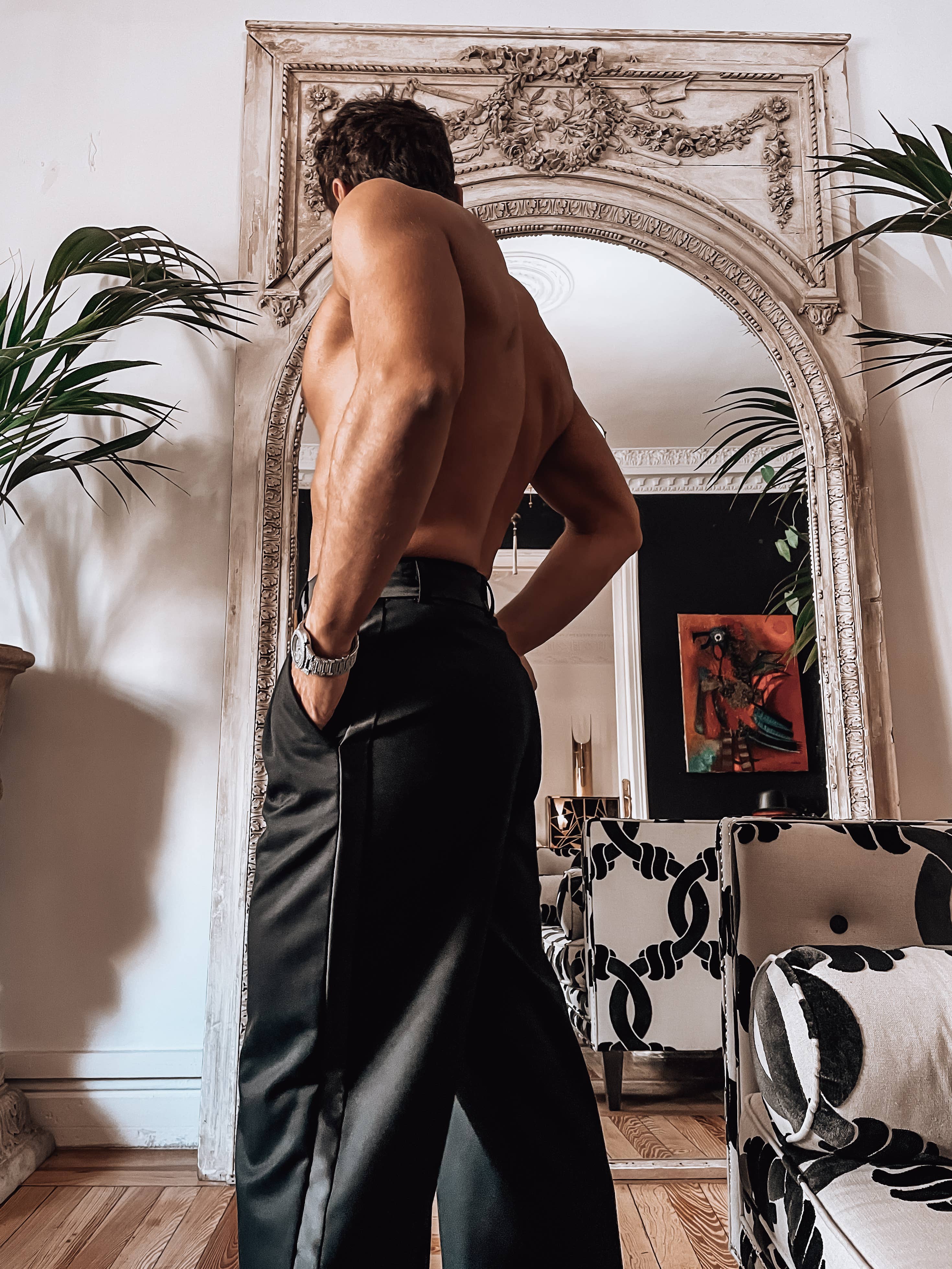 Black Classic Tuxedo Pants for wholesale on Faire7