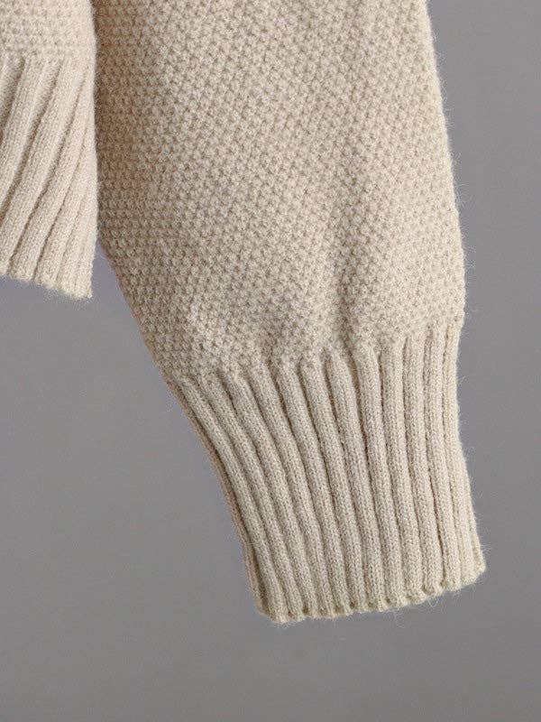 Plush Looks - Wholesale Top & Pant Set (NOT Loungewear) - Women's - Stylish Loose High-Low Long Sleeve Sweater + Wide Leg Pants8